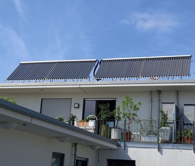 Solar-Thermie auf dem Dach des Kölner Beginenhofs