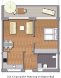 Wohnung 52qm