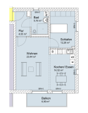 Wohnungsgrundriss Vorderhaus